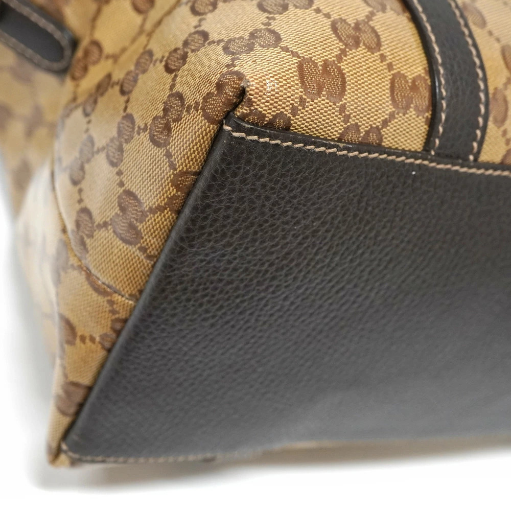 Gucci GG Crystal Dome Handbag canvas leather trim - Picture 5 of 11